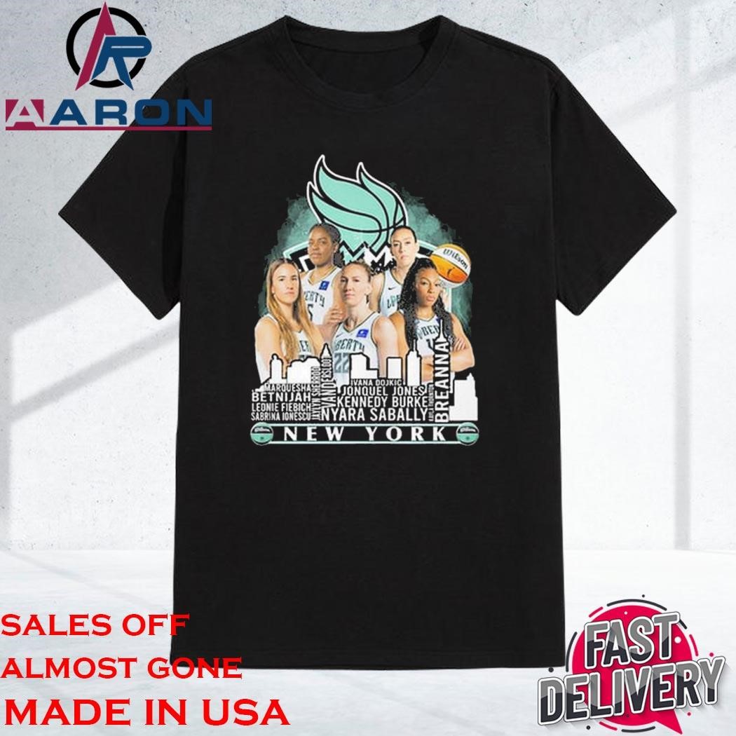 Official New York Liberty 2024 Roster Champions Skyline Shirt