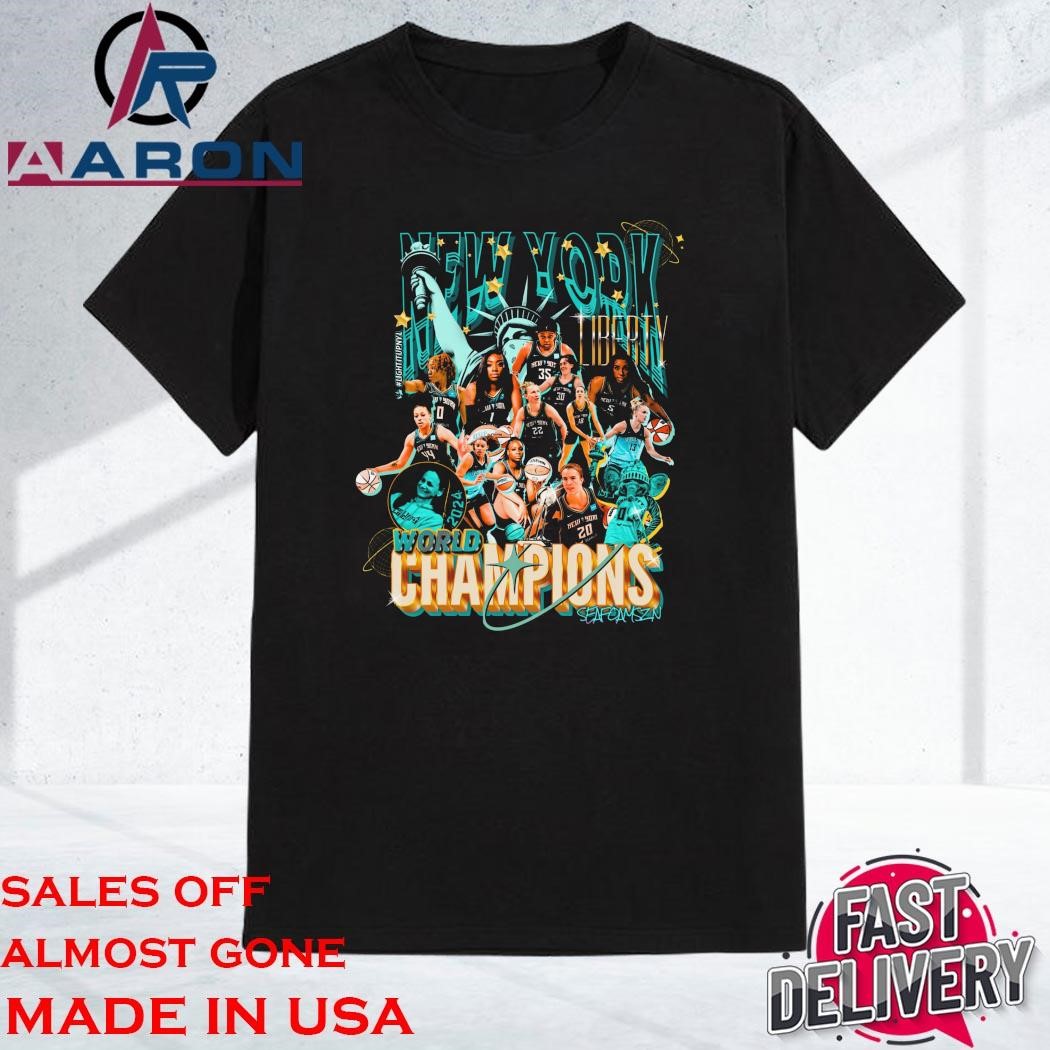 Official New York Liberty 2024 World Champions Seafoam Szn Shirt