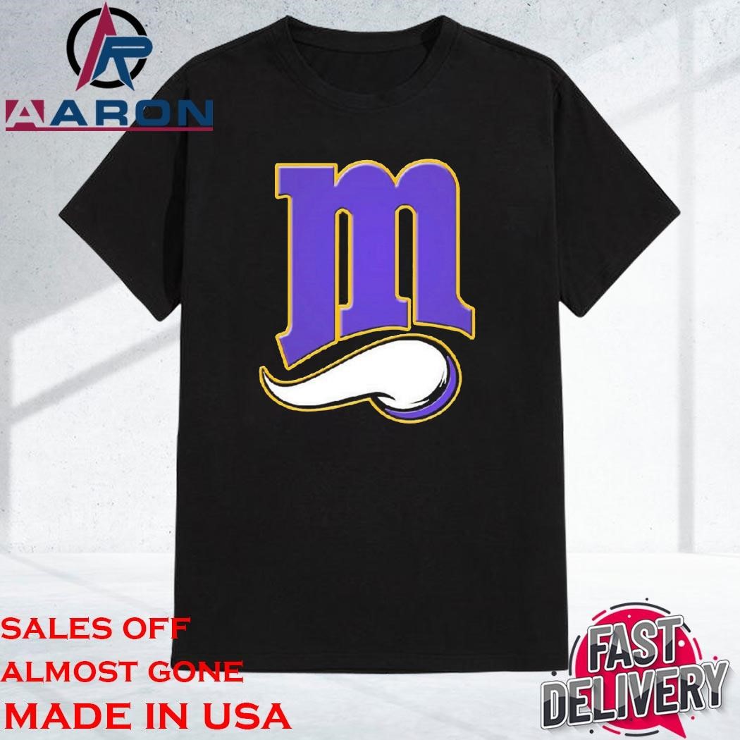 Official Nfl X Mlb Minnesota Vikings X Minnesota Twins Logo Mash Shirt