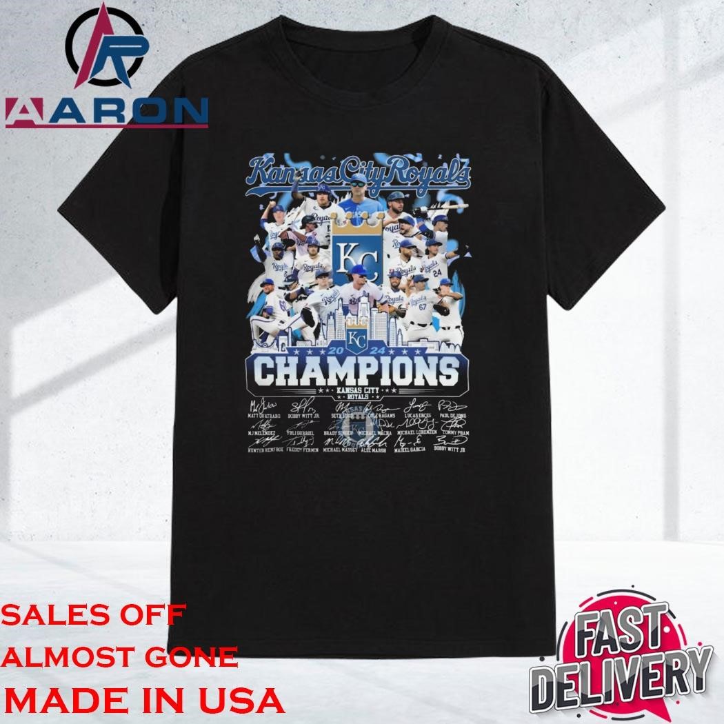 Official Official Kansas City Royals 2024 Champions Team Signature Shirt