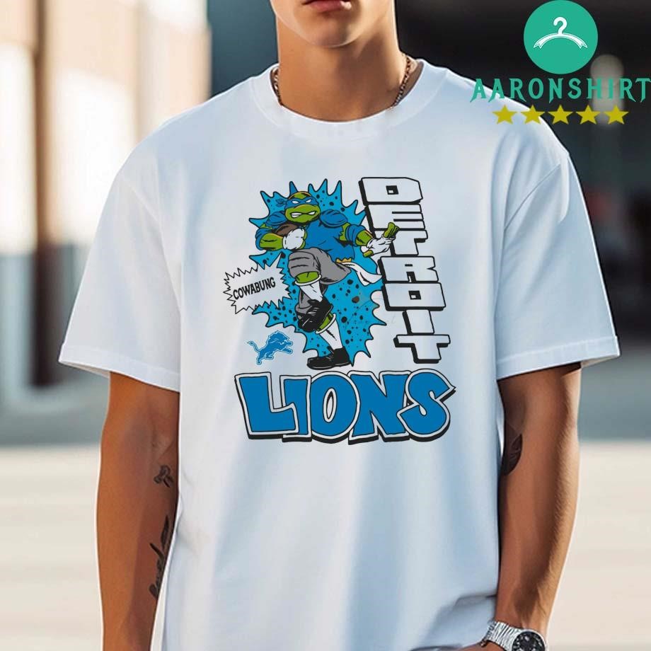 Official Official Leonardo Ninja Turtles Detroit Lions Football Logo Shirt