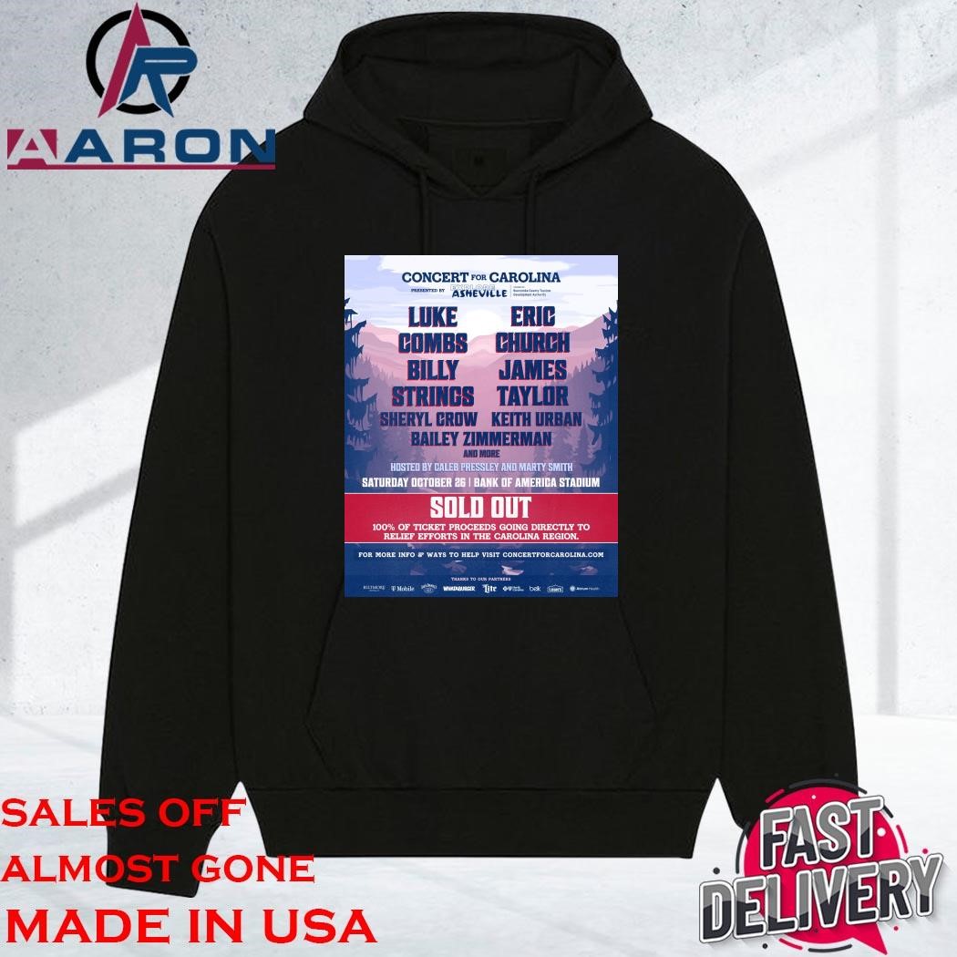 Official Original Concert For Carolina October 26, 2024 Bank Of America Stadium hoodie