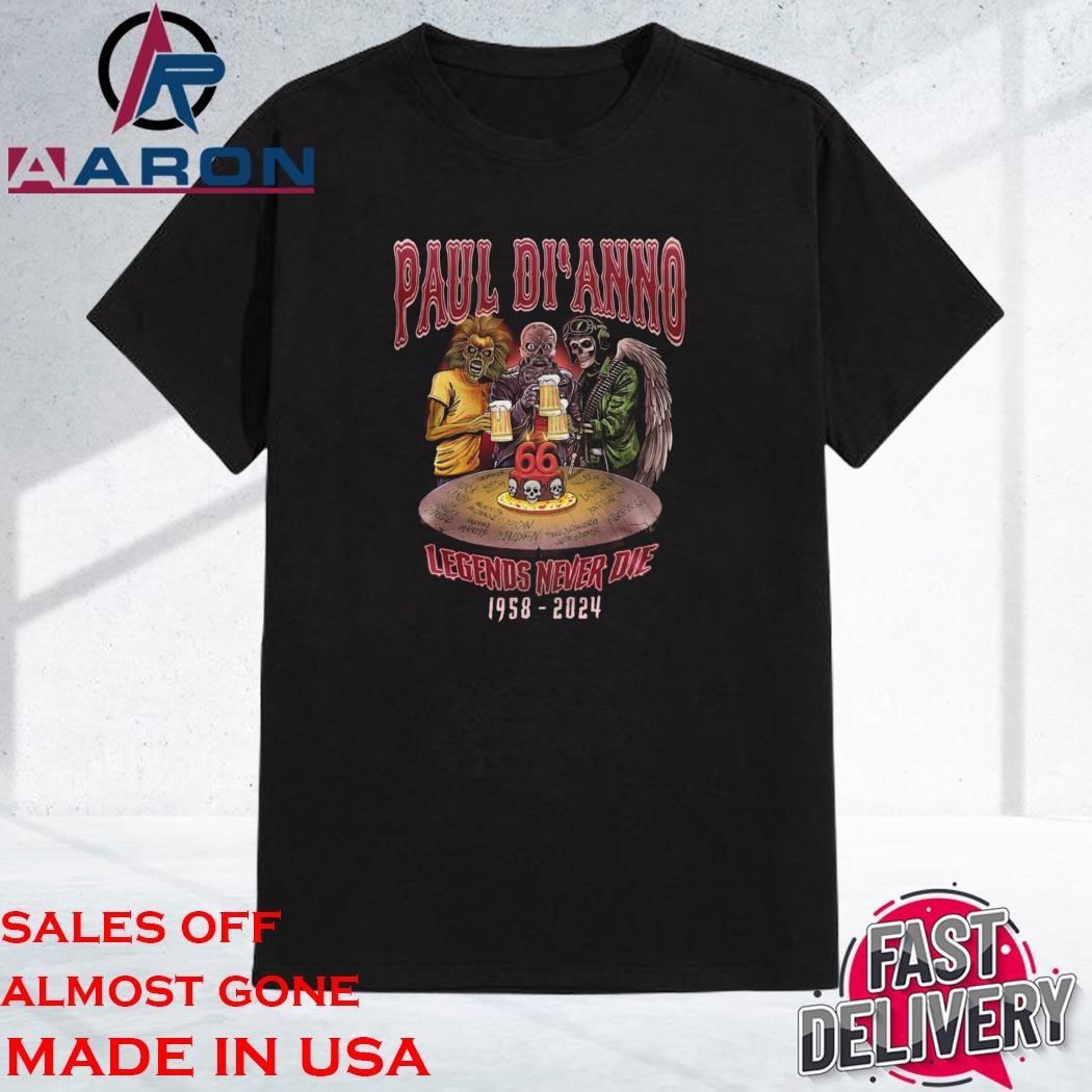 Official Paul Di'anno Legend Never Die 1958-2024 Shirt