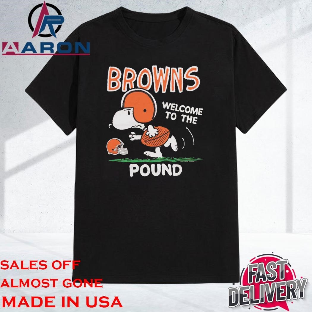 Official Peanuts X Cleveland Browns Welcome To The Pound T-Shirt