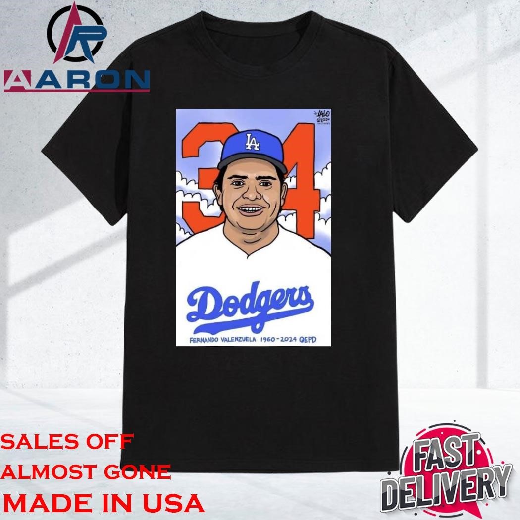 Official RIP Fernando Valenzuela LA Dodgers 1960-2024 QEPD Cartoon Shirt