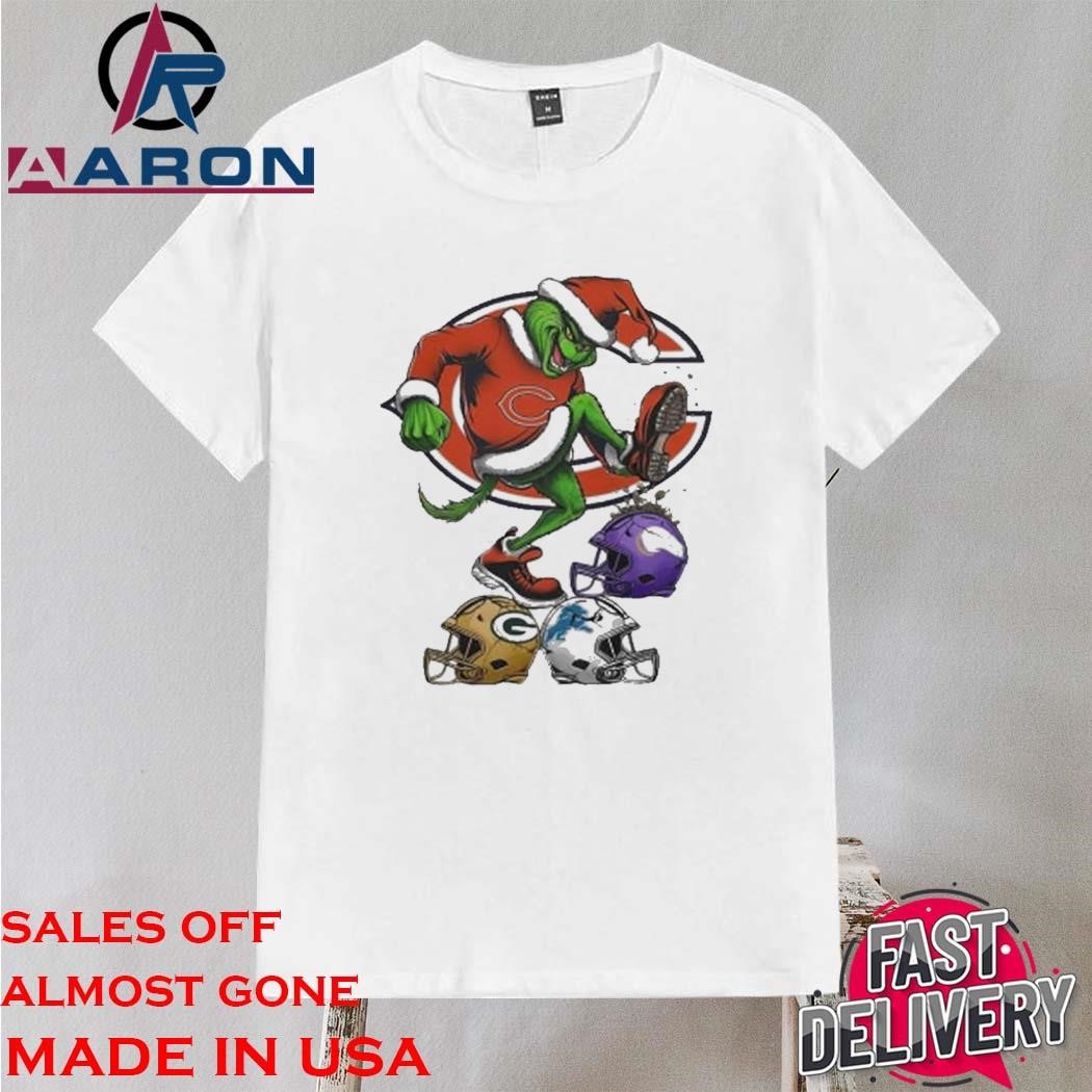 Official Santa Grinch Chicago Bears Stomp On NFL Teams Christmas 2024 Shirt