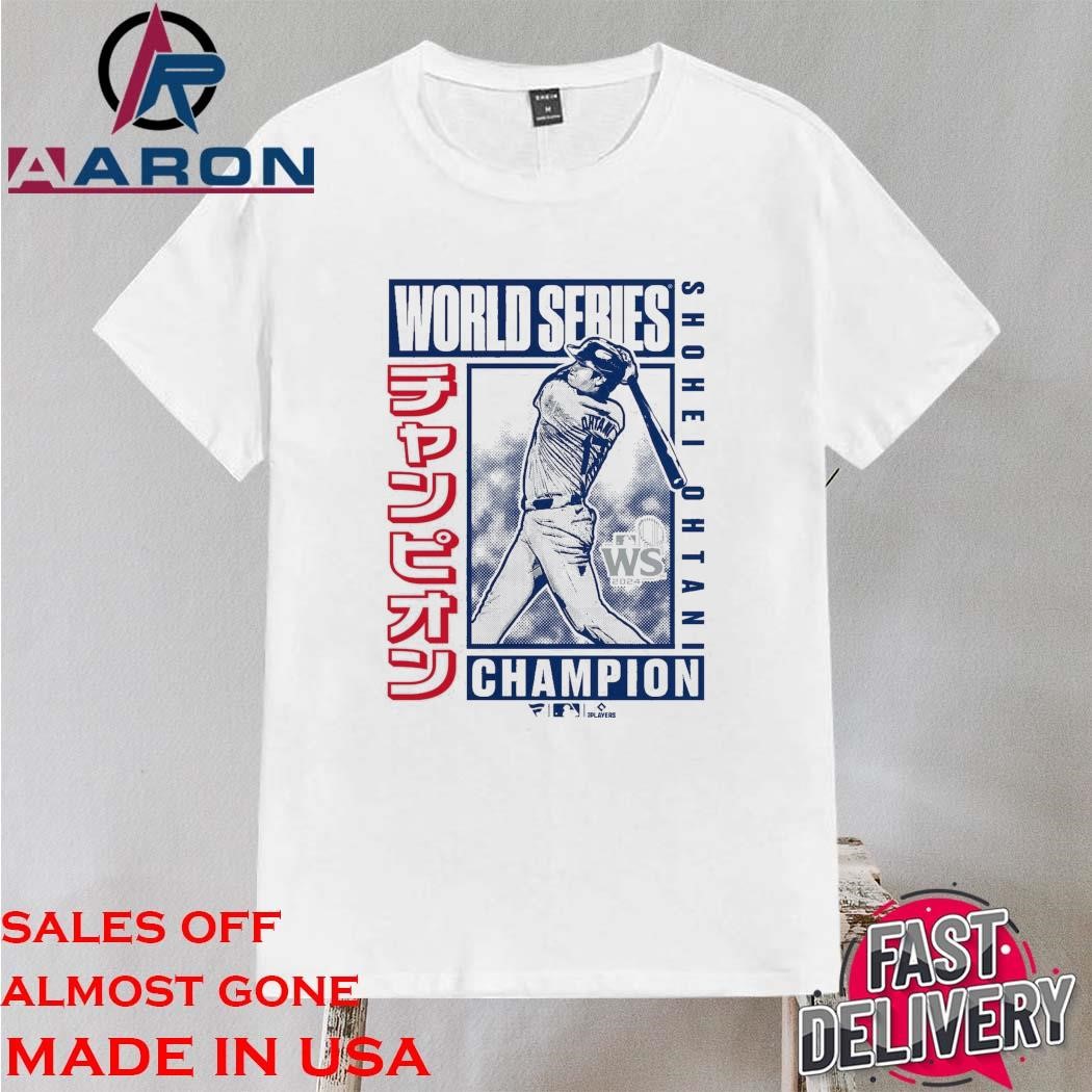 Official Shohei Ohtani Los Angeles Dodgers 2024 World Series Champions Kanji Swing Shirt