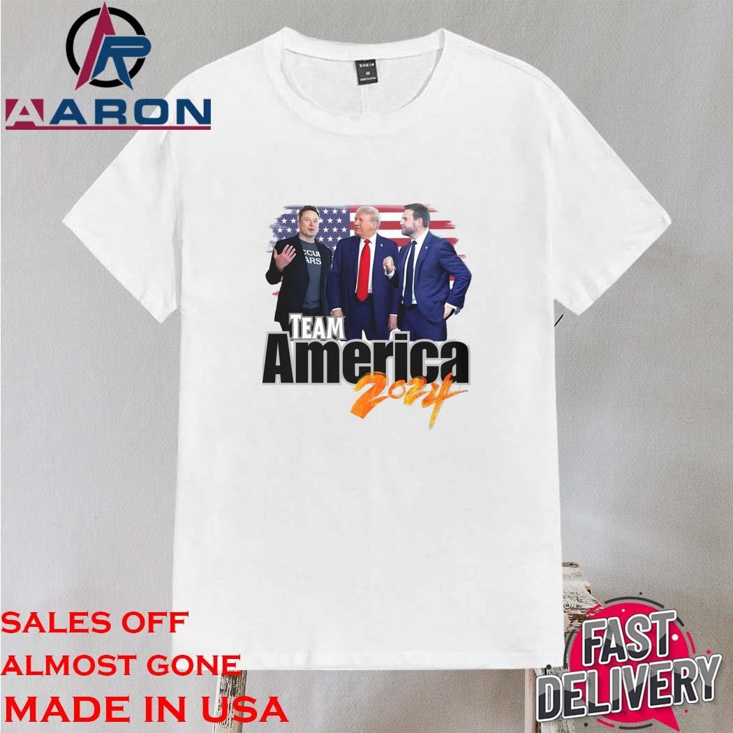 Official Team America 2024 Musk Trump Vance T-Shirt