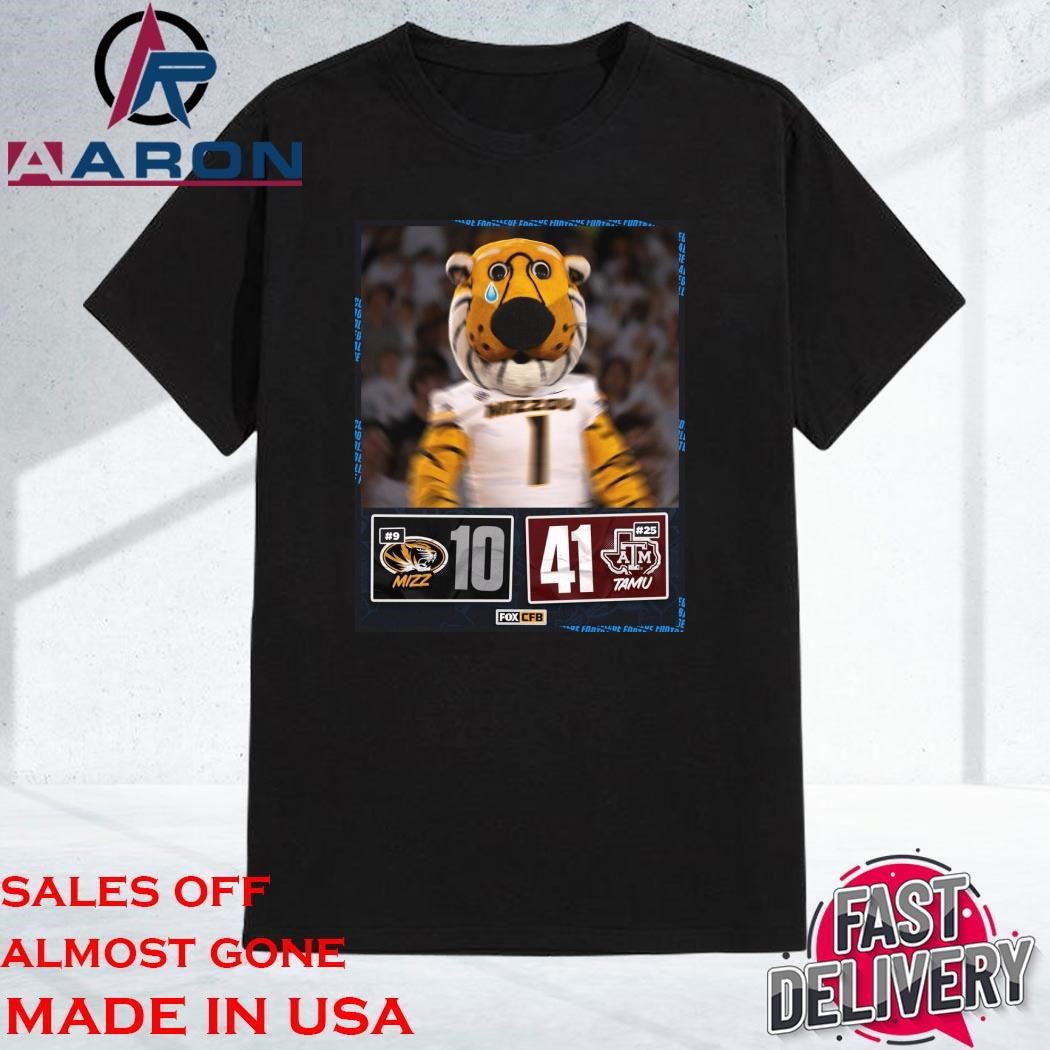 Official Texas A&M Wins 41 10 Missouri Football 2024 Game Final Score T-Shirt