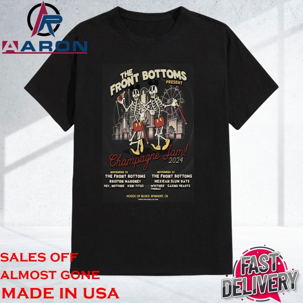 Official The Front Bottoms Champagne Jam In Anaheim CA On Nov 22-23 2024 T-Shirt