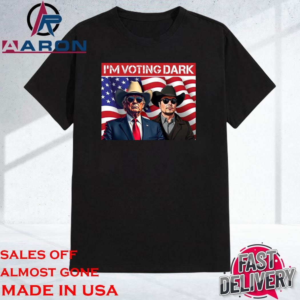 Official Vintage I'm Voting Dark Maga 2024 Patriotic Elon Musk Donald Trump T-Shirt