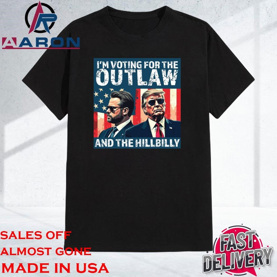 Official Vintage I'm Voting For The Outlaw And The Hillbilly 2024 Patriotic Trump Vance T-Shirt