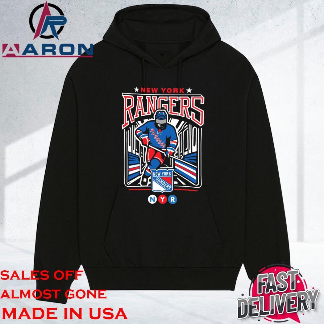 Official We Bleed Blue Rangers Youth Player Graphic hoodie