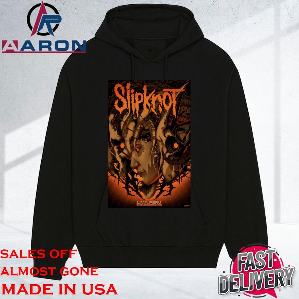 Original Slipknot October 28 2024 Costa 21 Lima, Peru hoodie