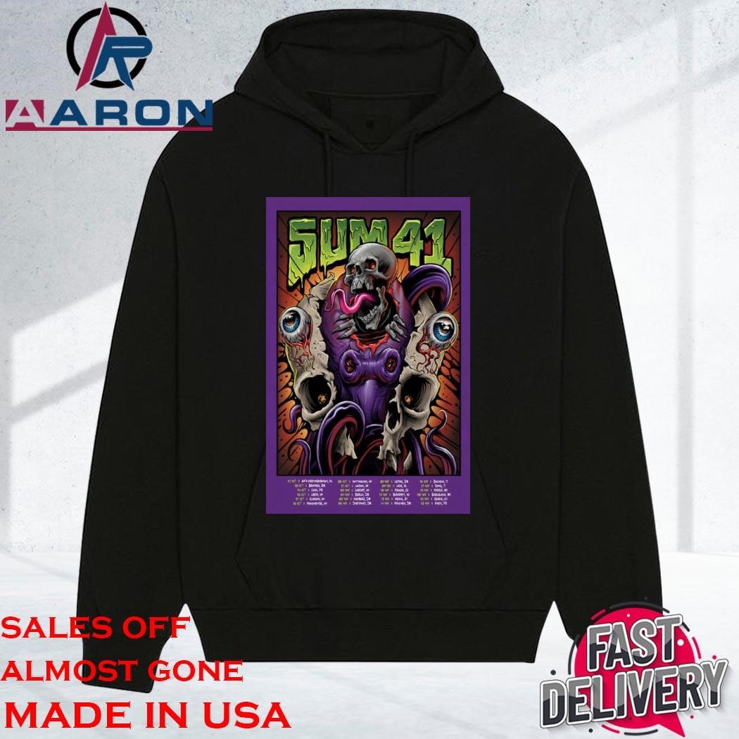 Original Sum 41 Europe And Uk By Maxx242! Fall Tour 2024 hoodie