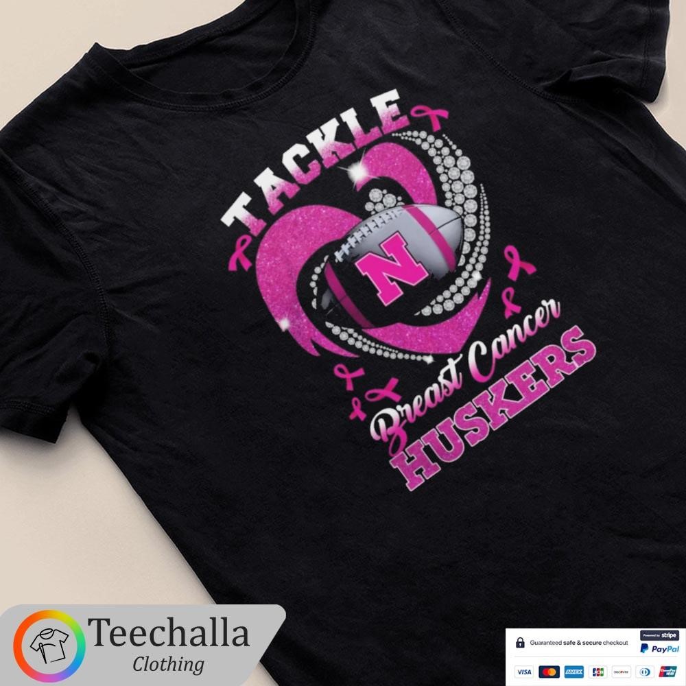 Original Tackle Breast Cancer Nebraska Cornhuskers Heart 2024 Shirt