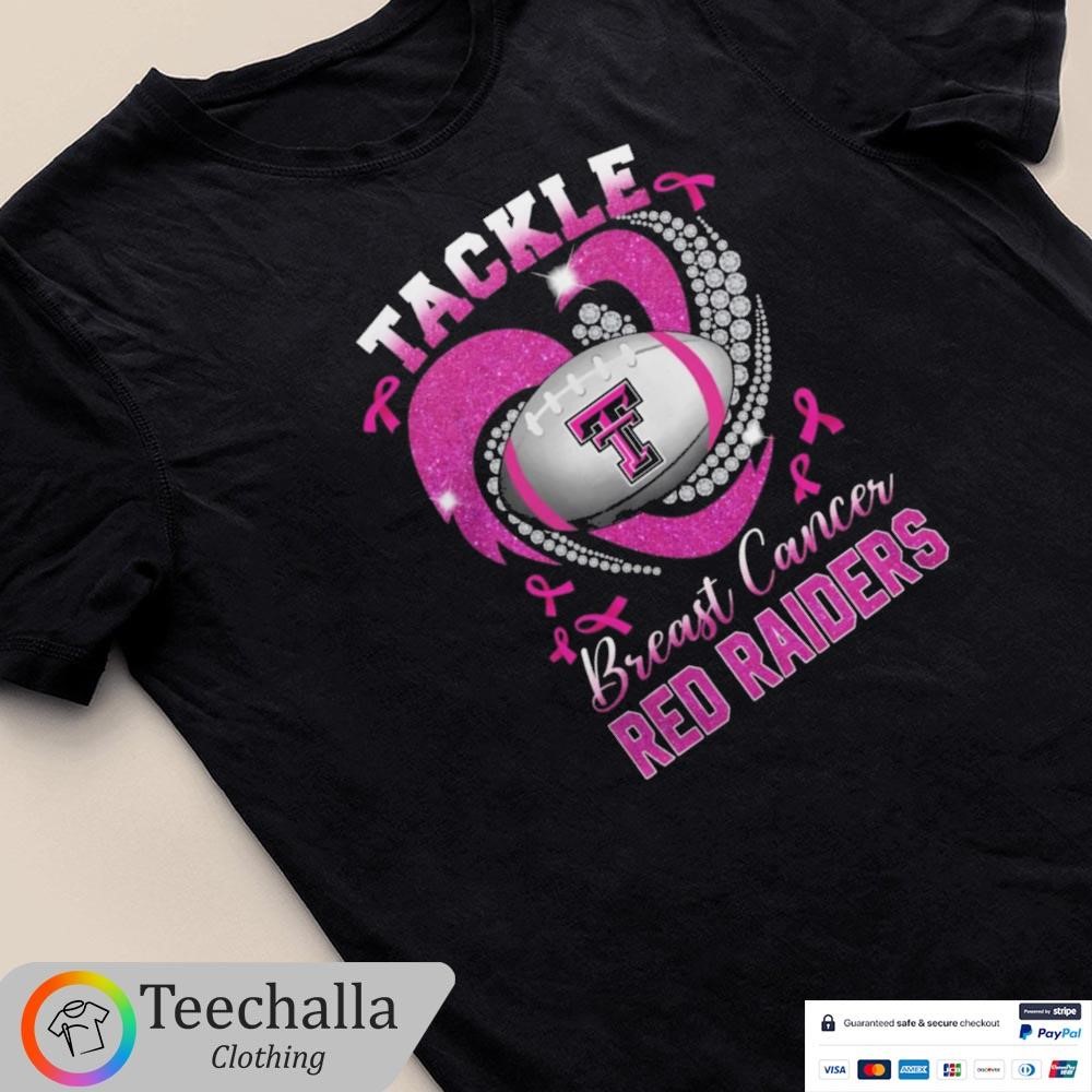 Original Tackle Breast Cancer Texas Tech Red Raiders Diamond Heart 2024 Shirt