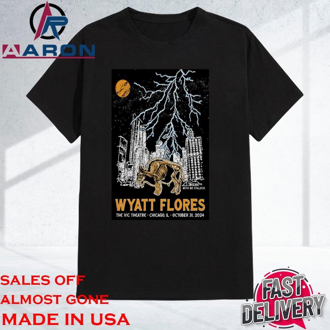 Original Wyatt Flores The Vic Theatre October 31 2024 Chicago, IL Tour Shirt