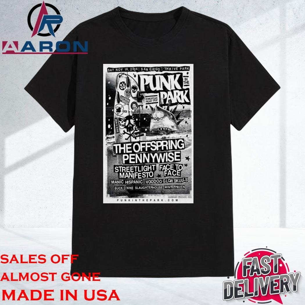 Punk In The Park Thrive Park San Diego, CA Nov 16 2024 Tour Shirt