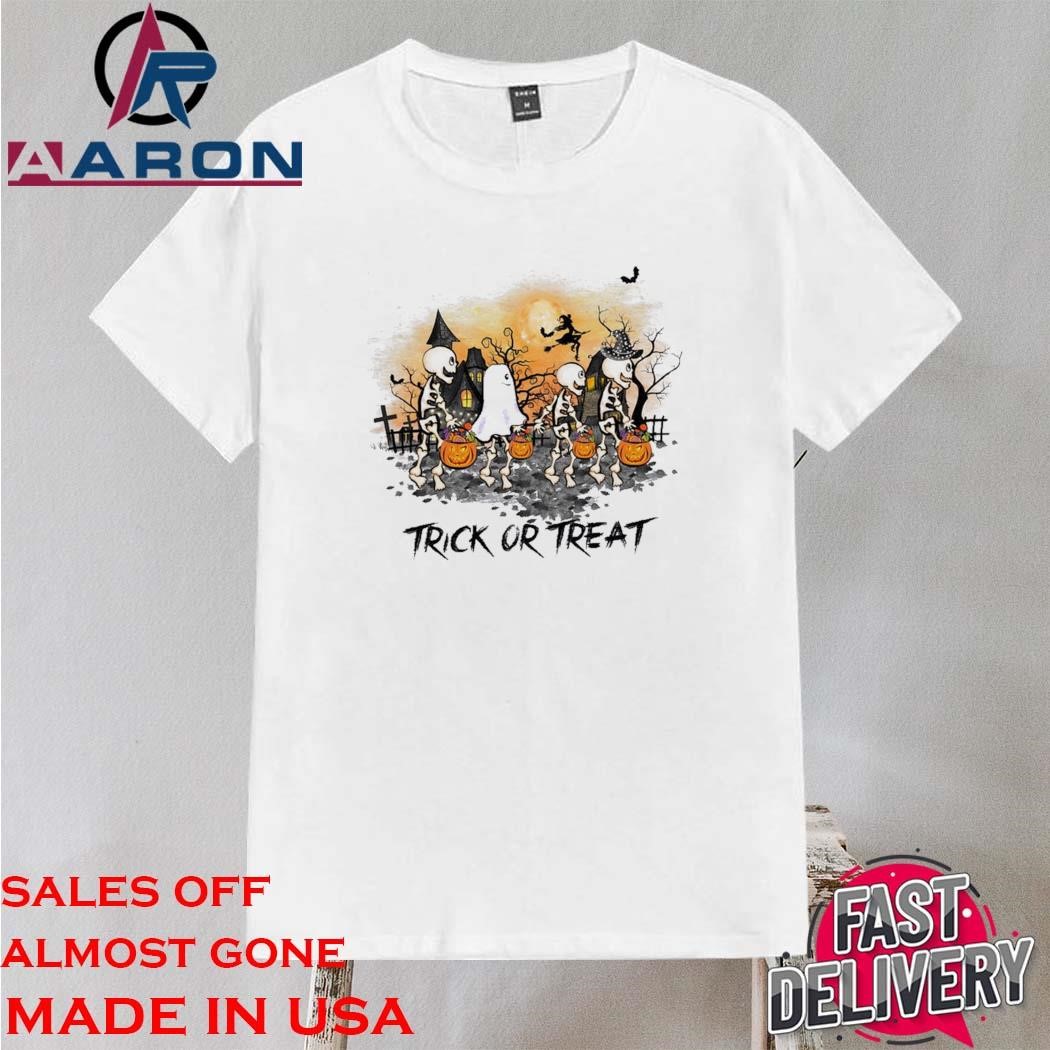 Skeleton Trick Or Treat Halloween 2024 Shirt