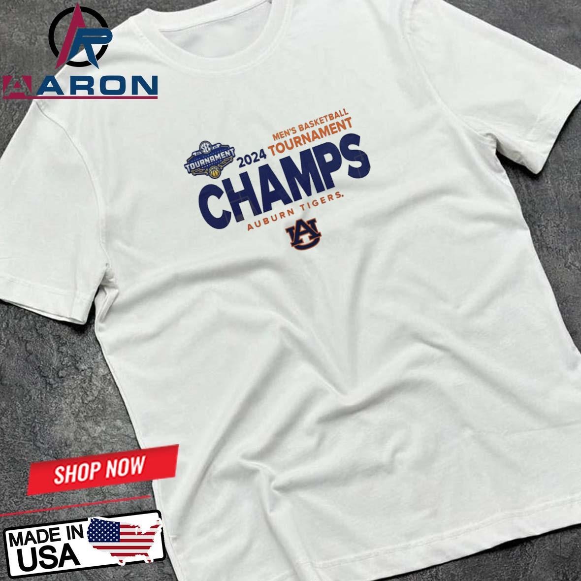 2024 Men's Basketball Tournament Champs Auburn Tigers T-Shirts