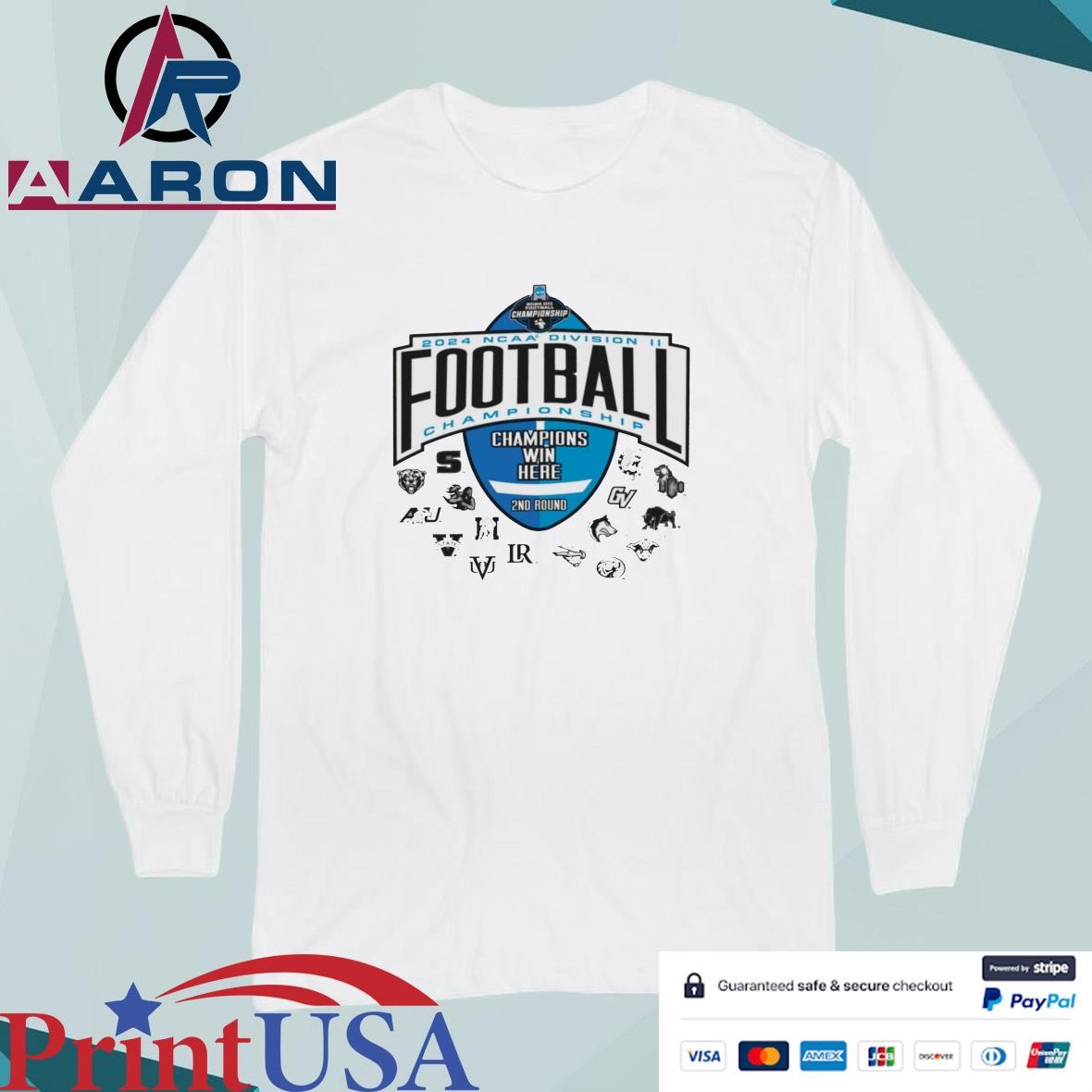 2024 NCAA Division II Football Championship 2nd Round T-Shirts Long Sleeve