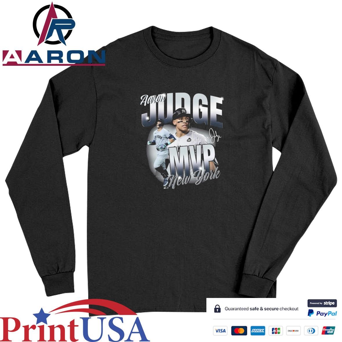 Aaron Judge New York Yankees Second MVP Signature T-Shirts Long Sleeve