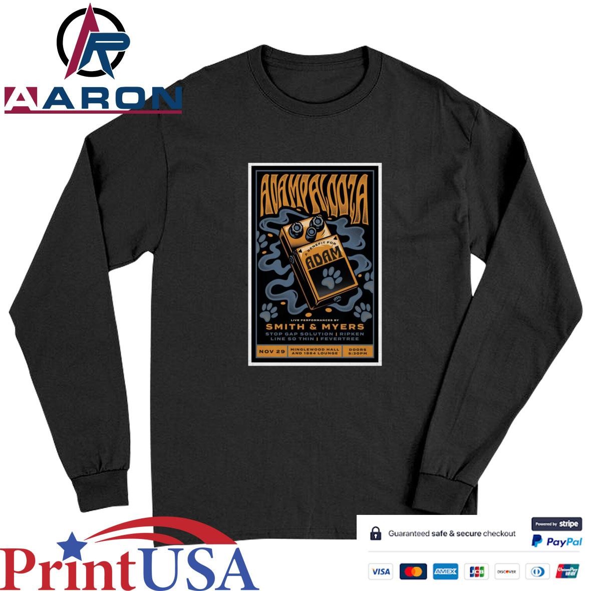 Adampalooza At Minglewood Hall In Memphis, TN On Nov 29 2024 Tour Poster T-Shirts Long Sleeve