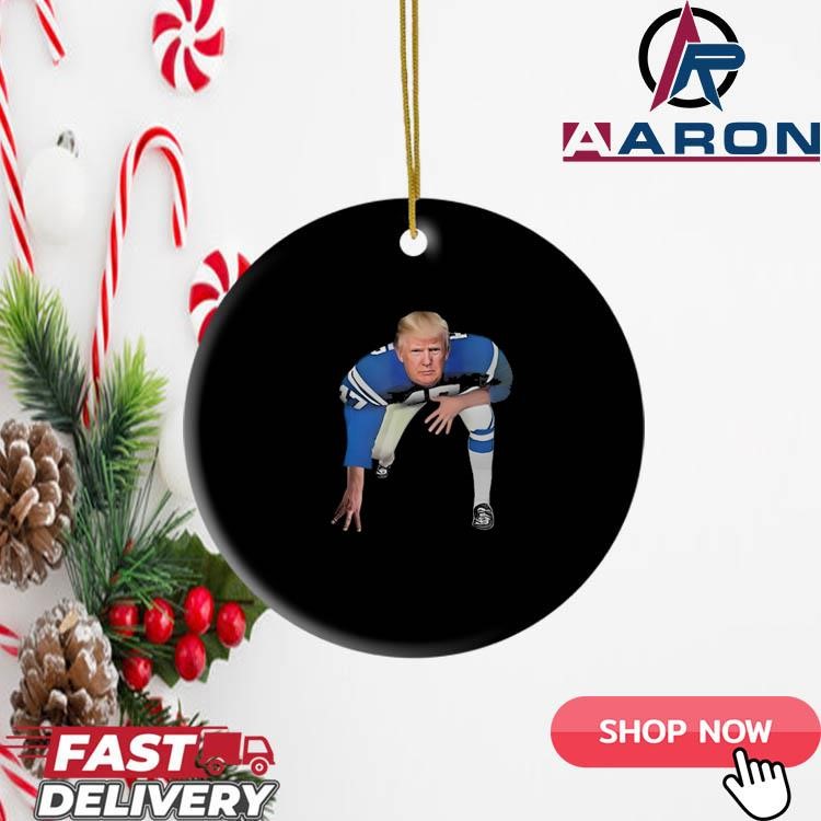 All American Donald Trump Football Ornament