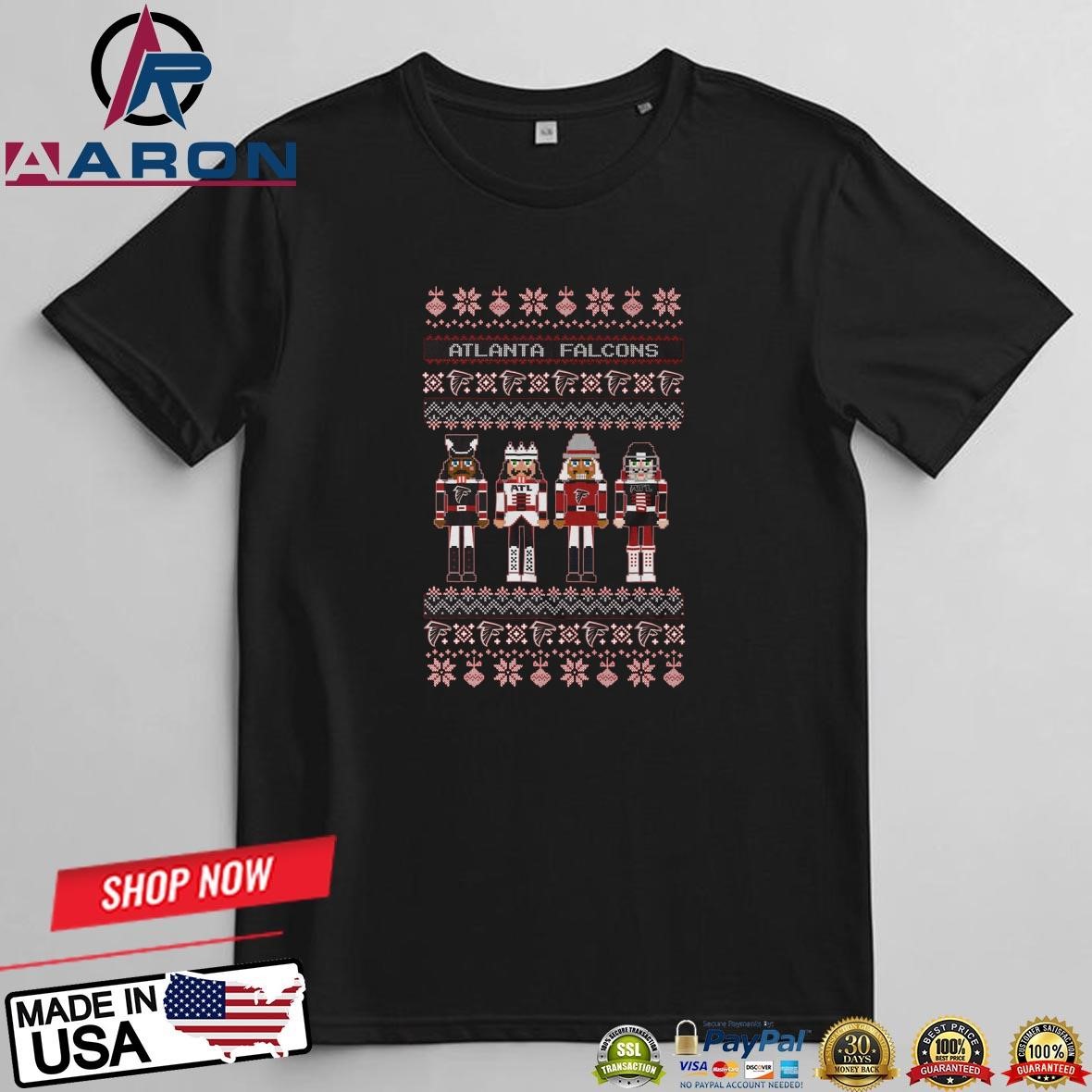 Atlanta Falcons NFL Holiday Nutcracker Ugly 2024 T-Shirts