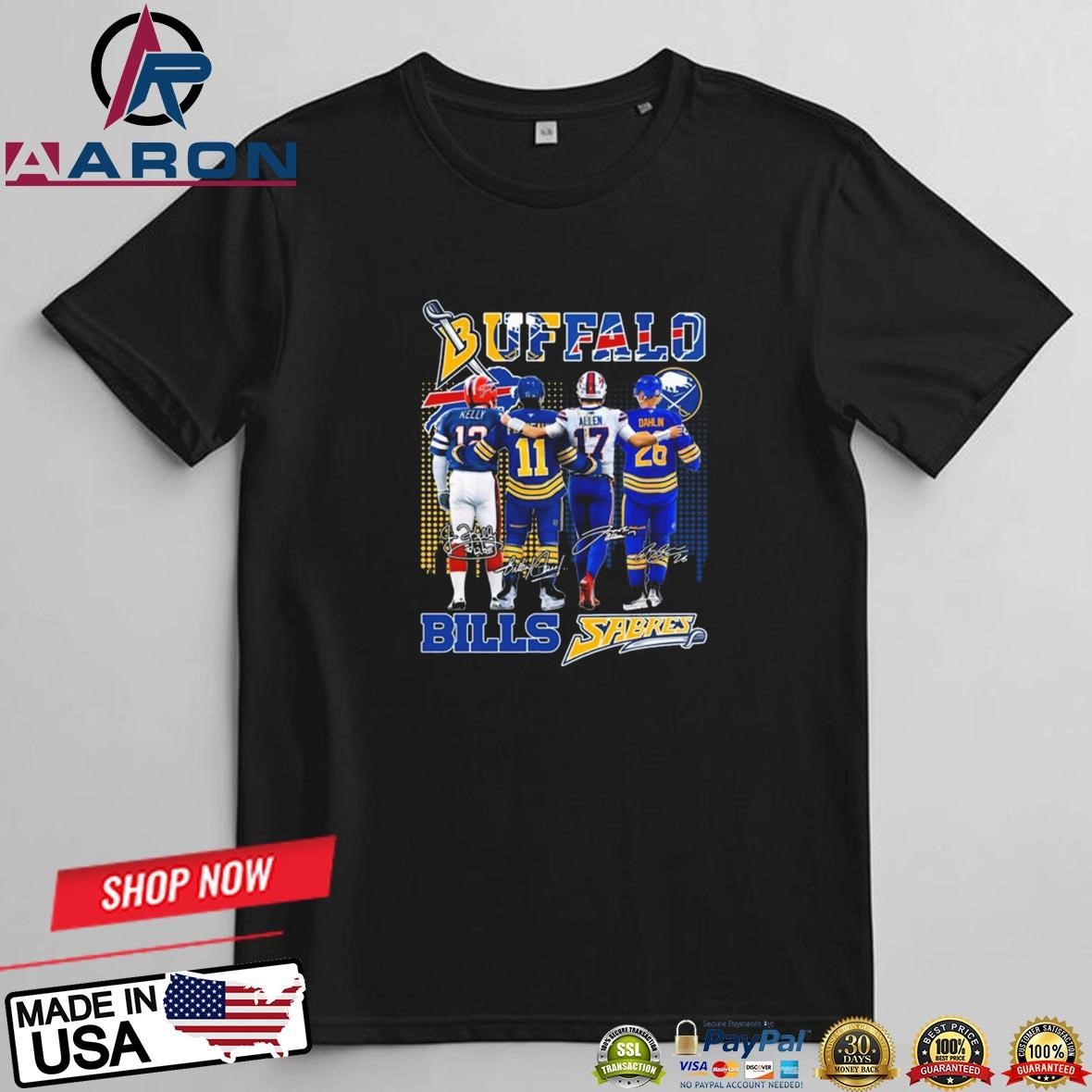 Buffalo Bills x Buffalo Sabres Signatures T-Shirts