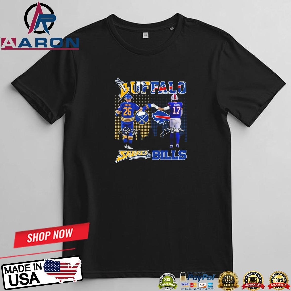 Buffalo Sabres x Buffalo Bills Signatures T-Shirts