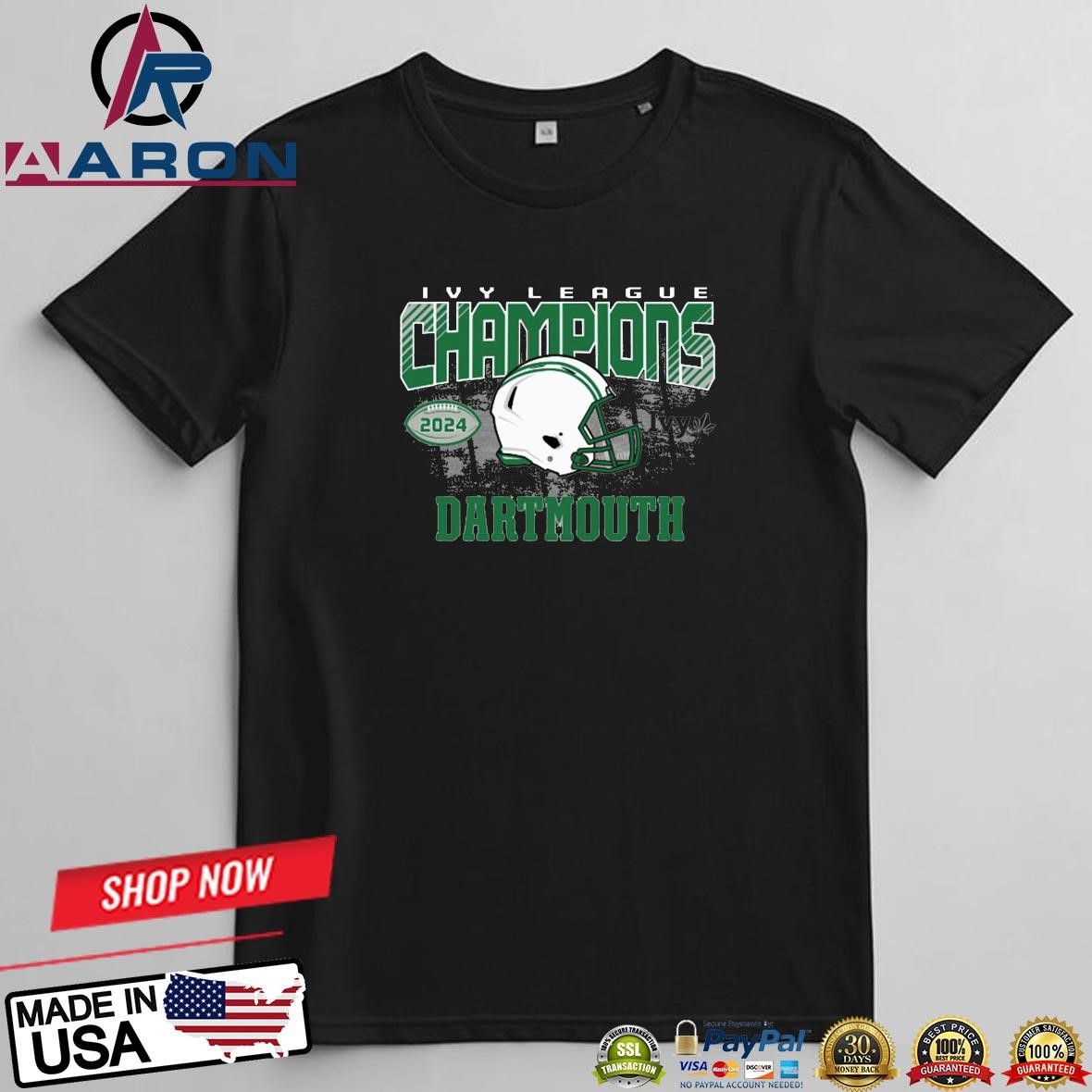 Dartmouth College Football 2024 Ivy League Regular Season Champions T-Shirts