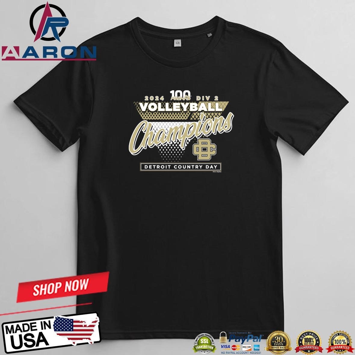 Detroit Country Day 2024 MHSAA Volleyball D2 Champions T-Shirts