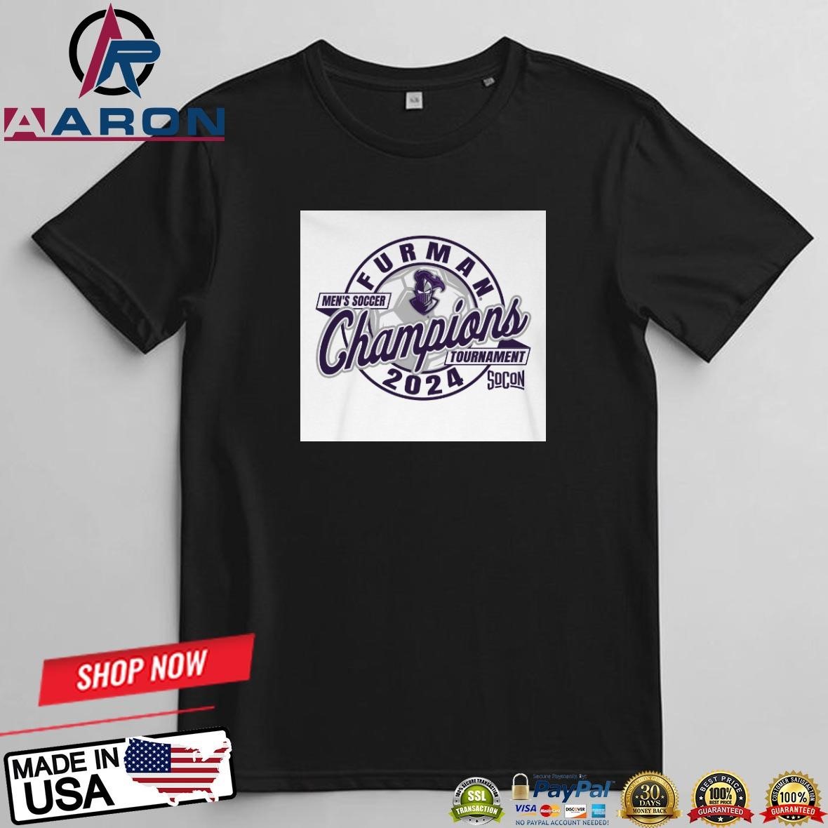 Furman University Men's Soccer 2024 Southern Conference Champions T-Shirts