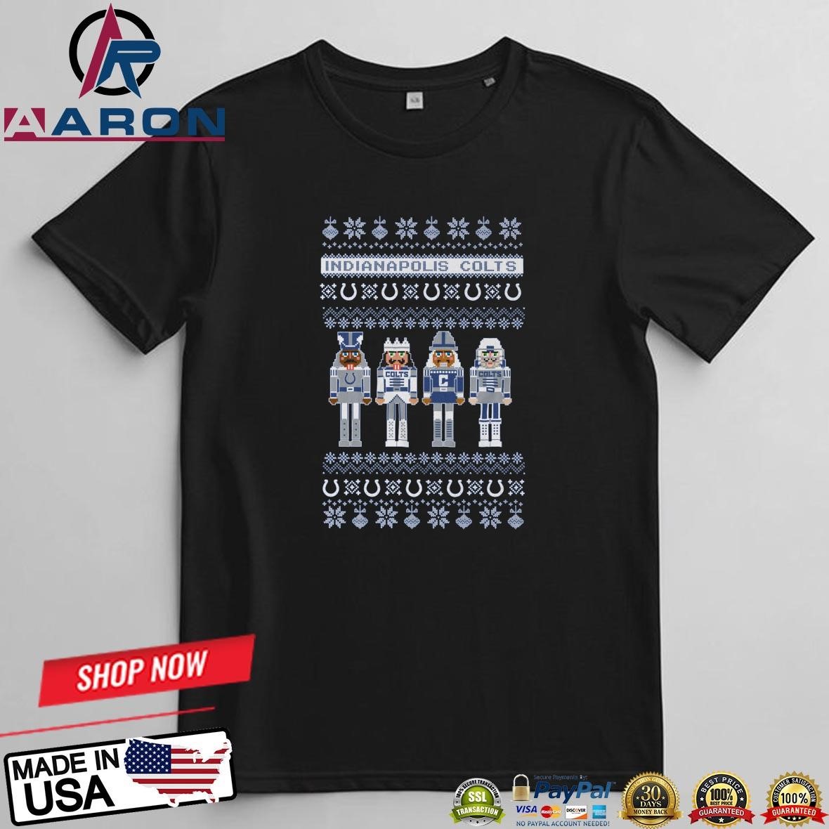 Indianapolis Colts NFL Holiday Nutcracker Ugly 2024 T-Shirts