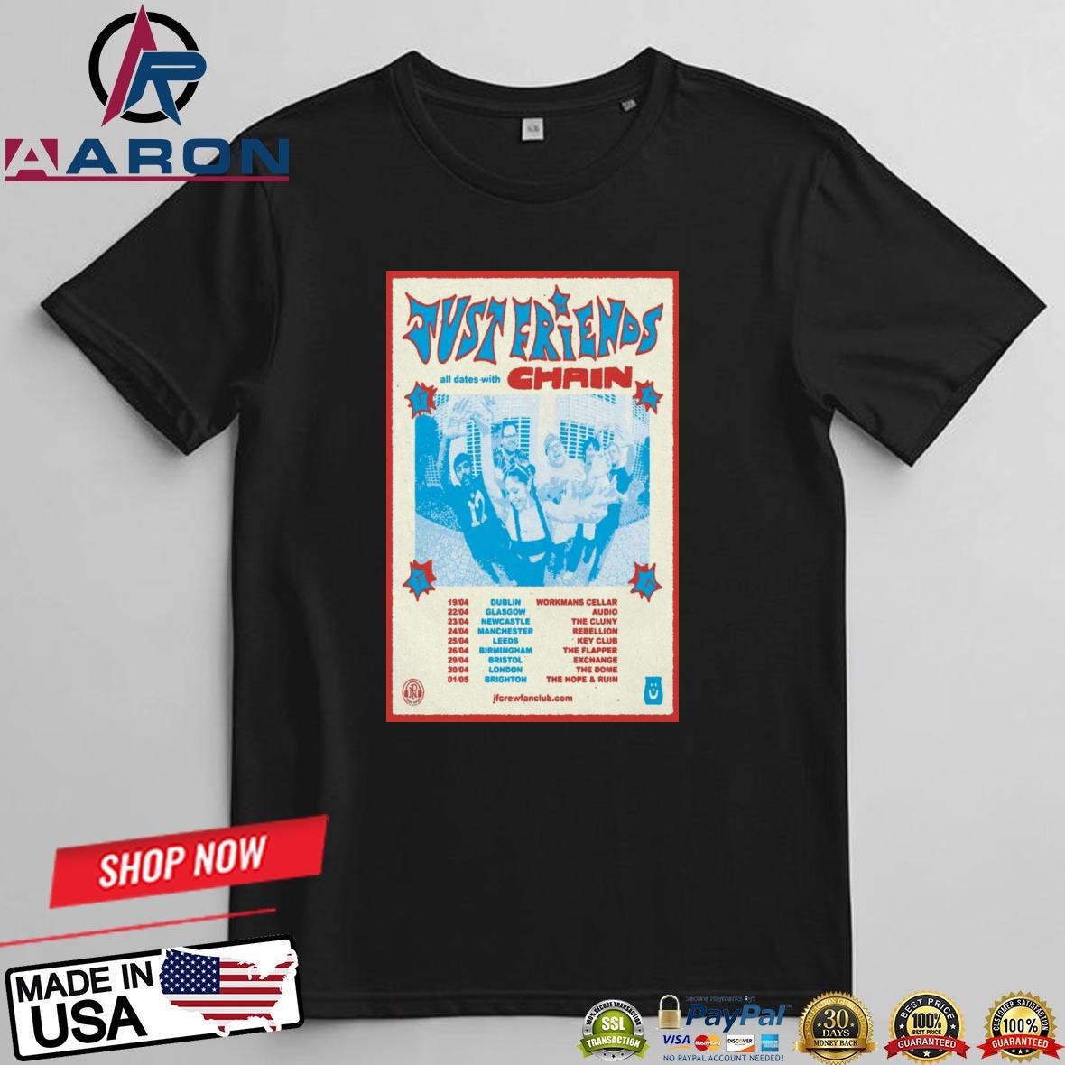 Just Friends UK & Ireland April 2025 T-Shirts