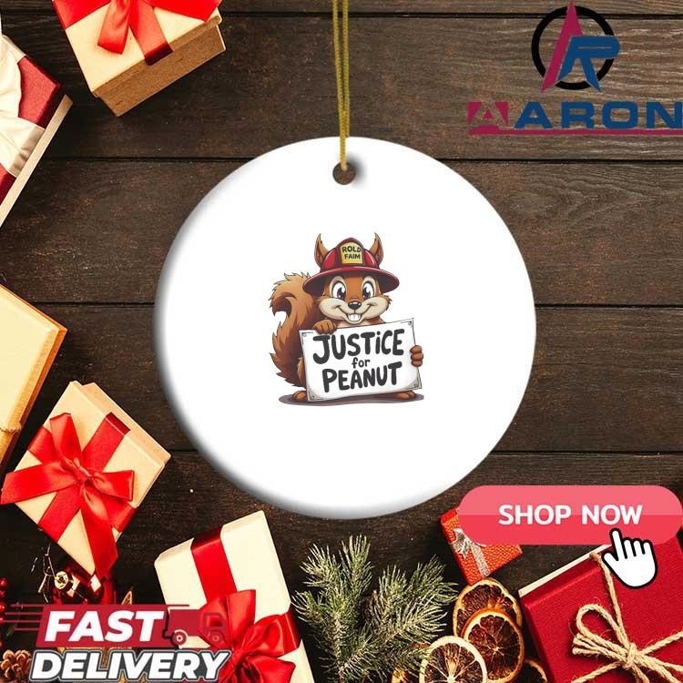 Justice For Peanut Squirrel Lover Ornament