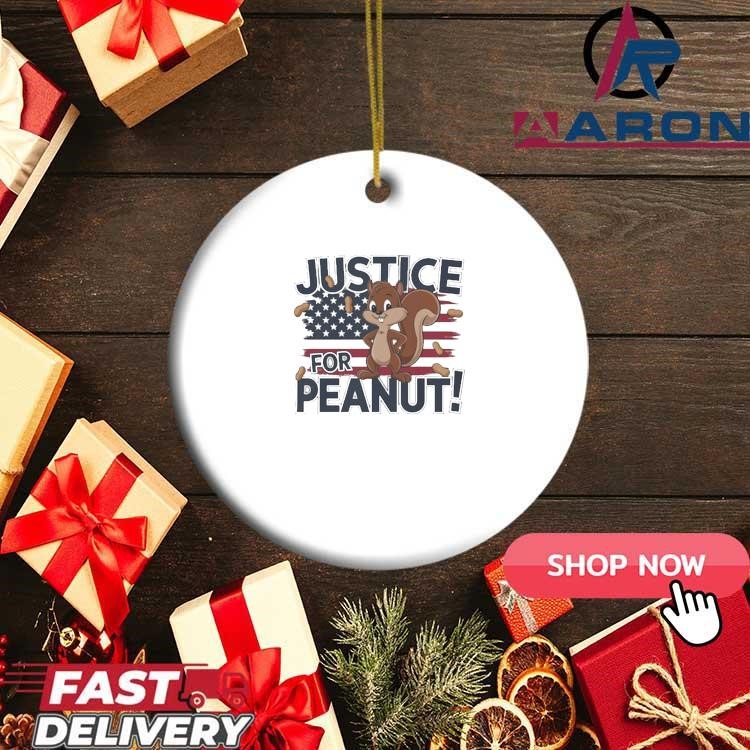 Justice for Peanut the Squirrel Animal Rights Ornament