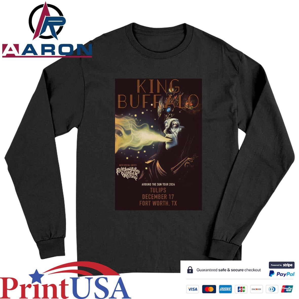 King Buffalo On Dec 17 2024 In Fort Worth TX Tour T-Shirts Long Sleeve