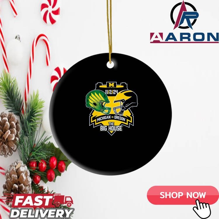 Michigan Wolverines Vs Oregon Ducks 2024 The Big House Ornament