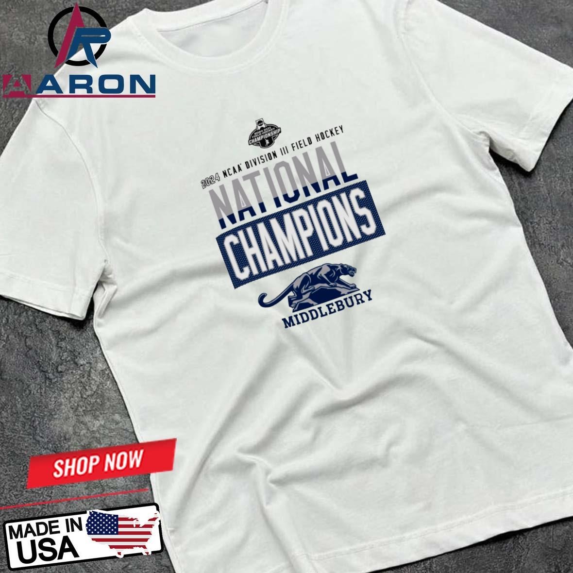 Middlebury 2024 NCAA Division III Field Hockey National Champions T-Shirts
