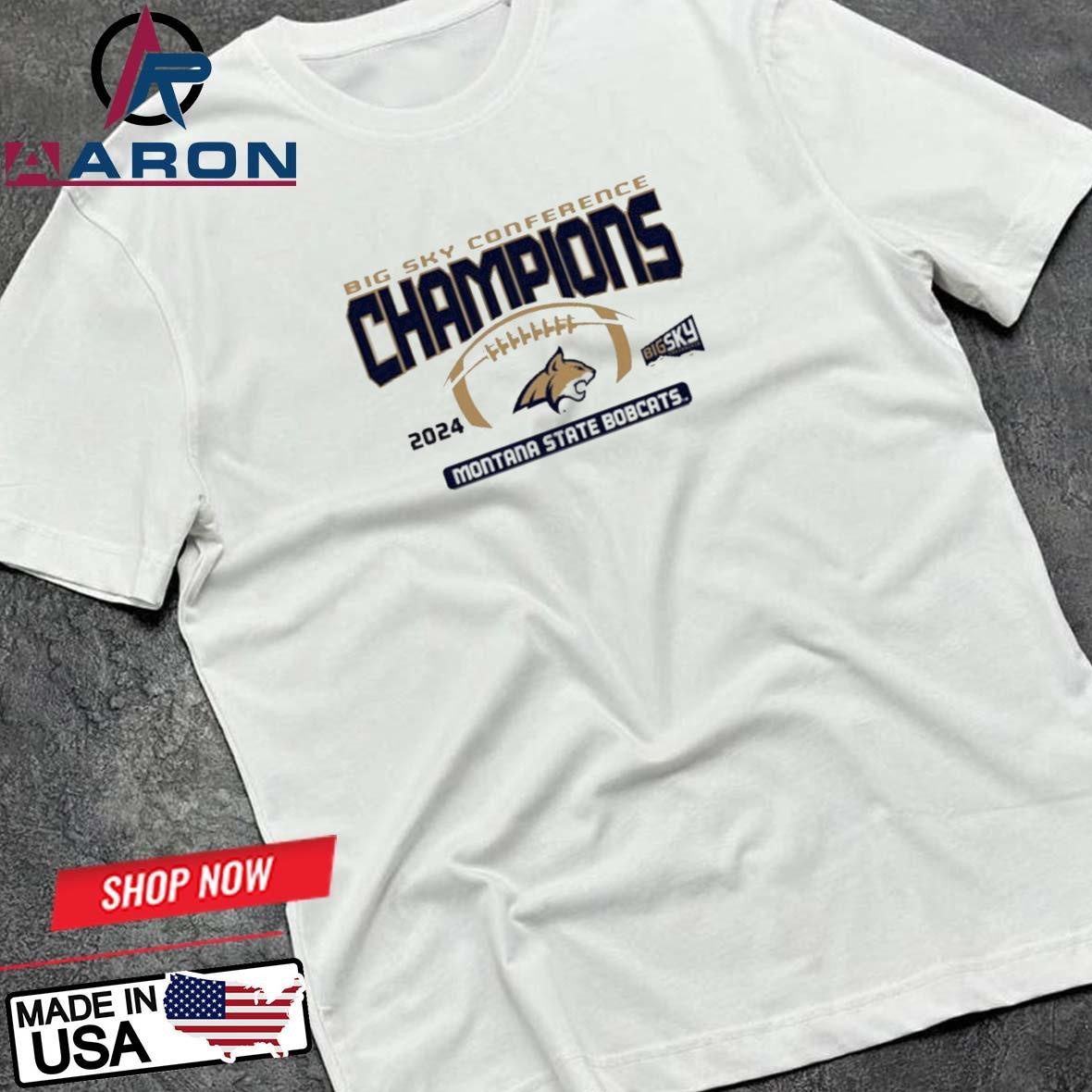 Montana State Bobcats 2024 Big Sky Conference Champions T-Shirts