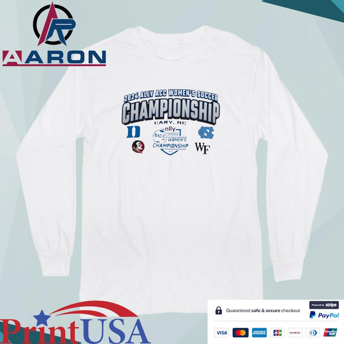 Original 2024 Ally ACC Women's Soccer Championship Cary, NC 4-Teams Long Sleeve