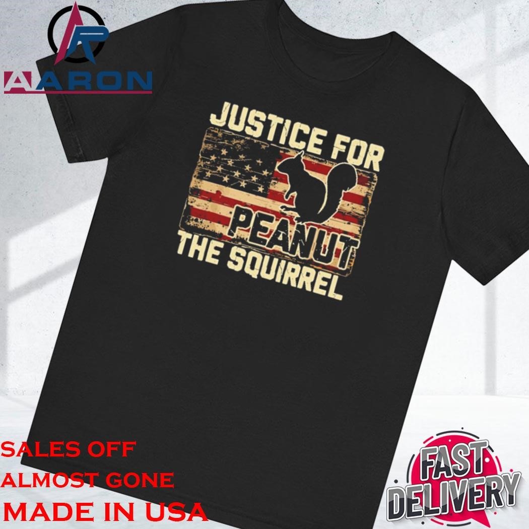 Original Justice For Peanut The Squirrel American Flag Shirt