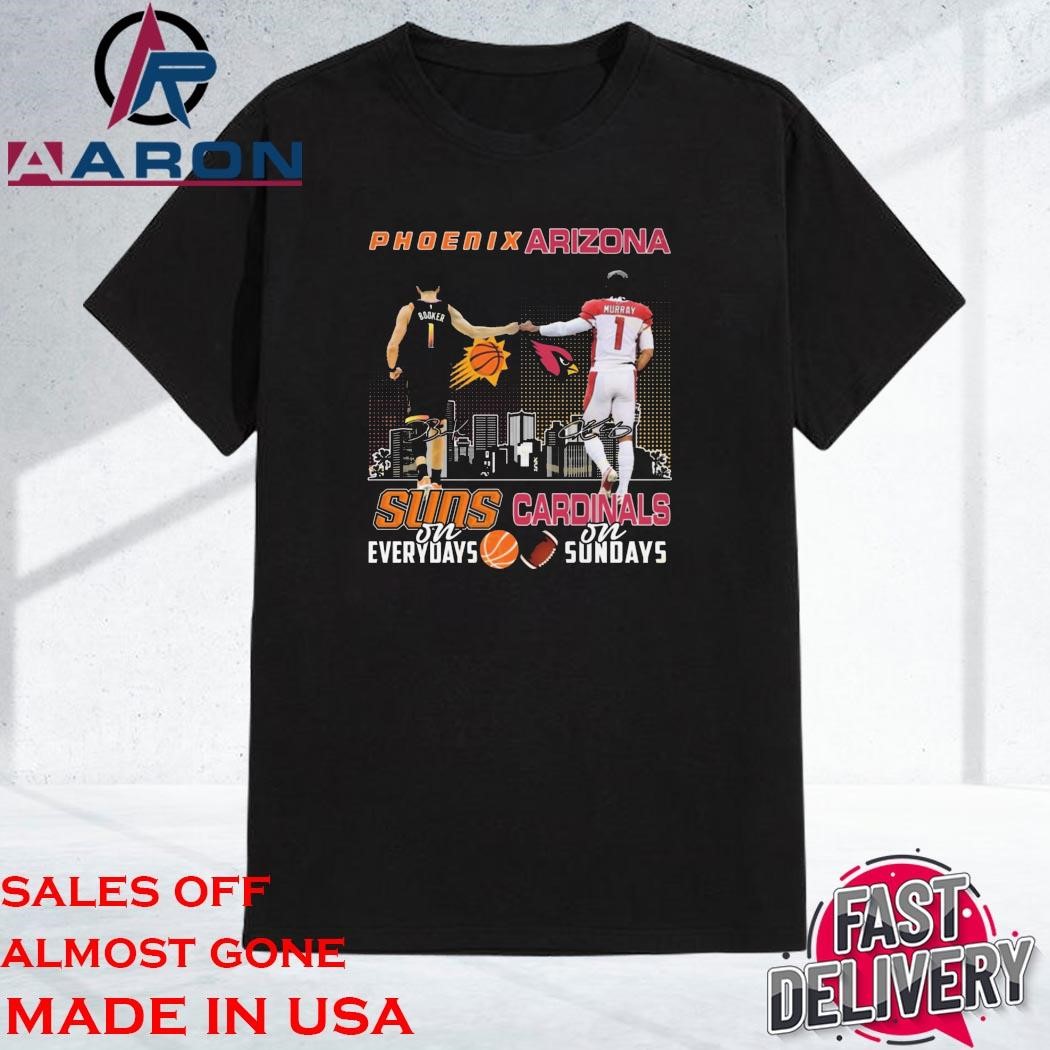 Original Phoenix Suns On Everydays x Arizona Cardinals On Sundays Signatures Shirt