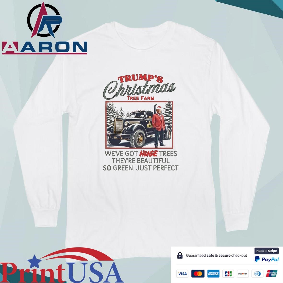 Original Trump's Christmas Tree Farm Make Christmas Great Again Holiday Long Sleeve