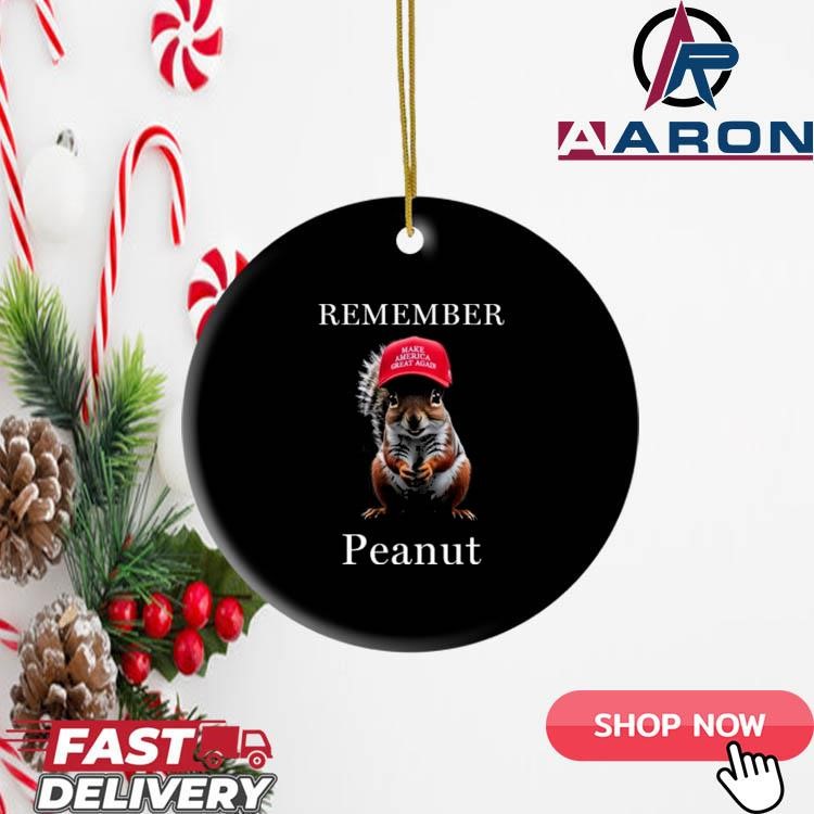 Peanut The Squirrel Remember Peanut Make America Great Again Ornament