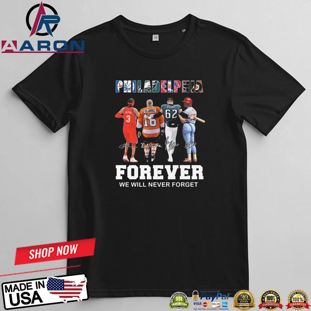 Philadelphia Forever We Will Never Forget Signatures T-Shirts