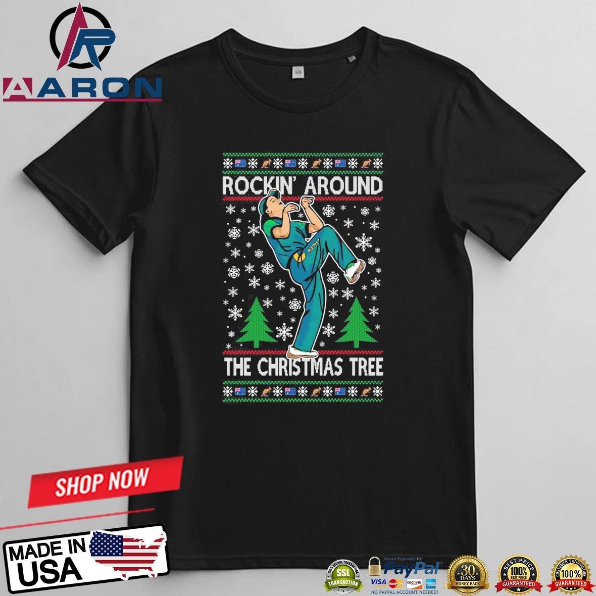 Rockin Around The Christmas Tree Raygun Ugly Christmas T-Shirts